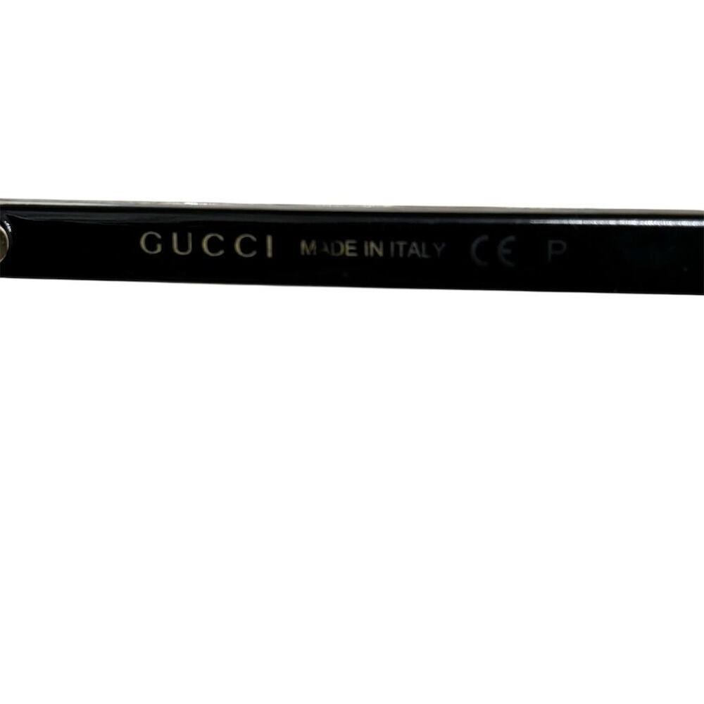 Gucci Unisex Square Sunglasses Black Frame Gray Lens UV400 Protection - Picture 10 of 13